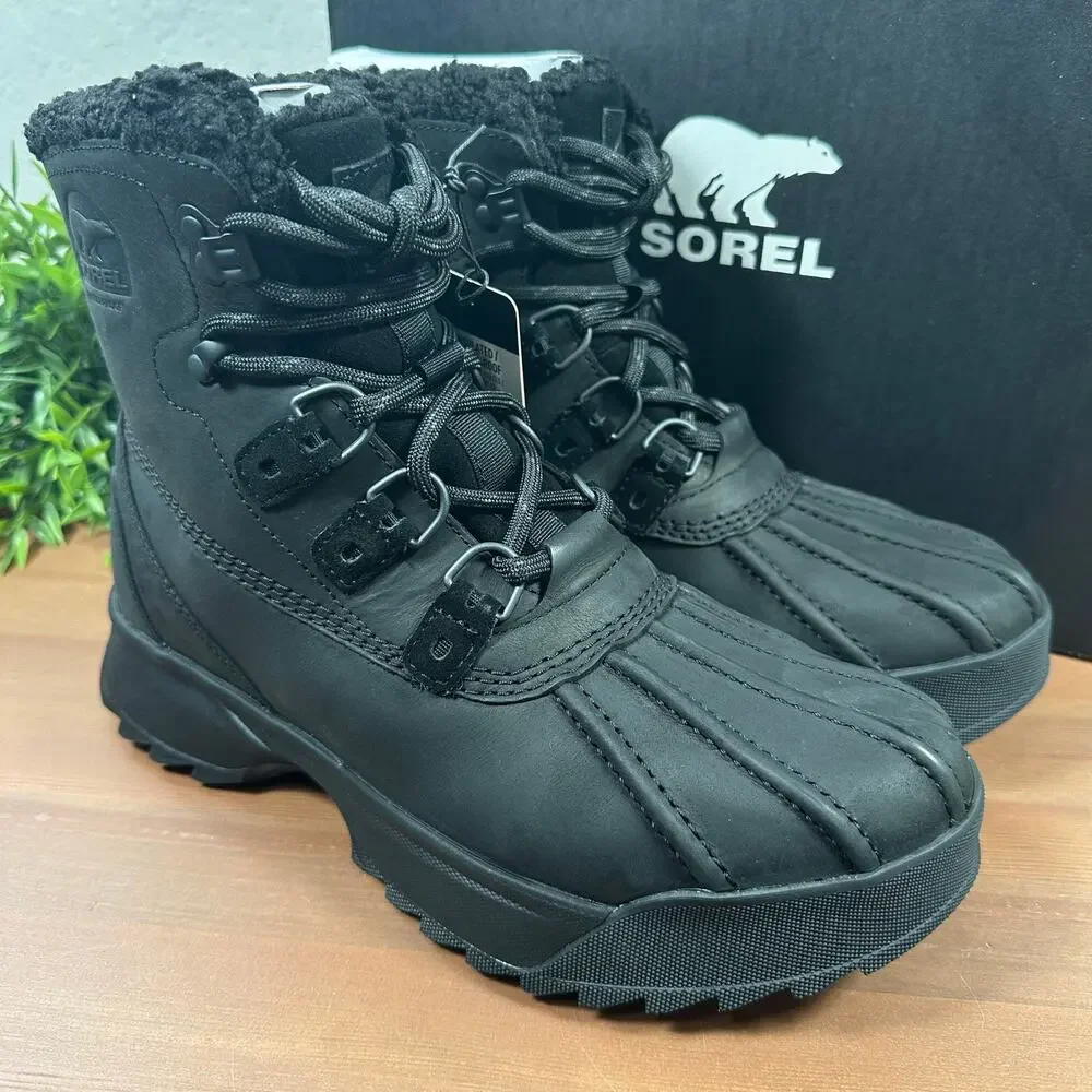 Sorel Men's Scout 87 LUX Waterproof Winter Boots Black Size 8